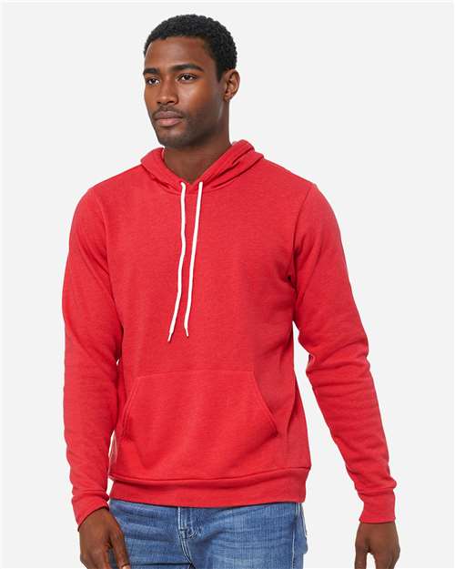 Heather Red Sponge Fleece Hoodie - 3719