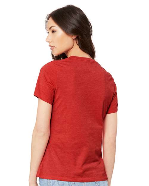 Heather Red Women’s Relaxed Fit Heather CVC Tee - 6400CVC