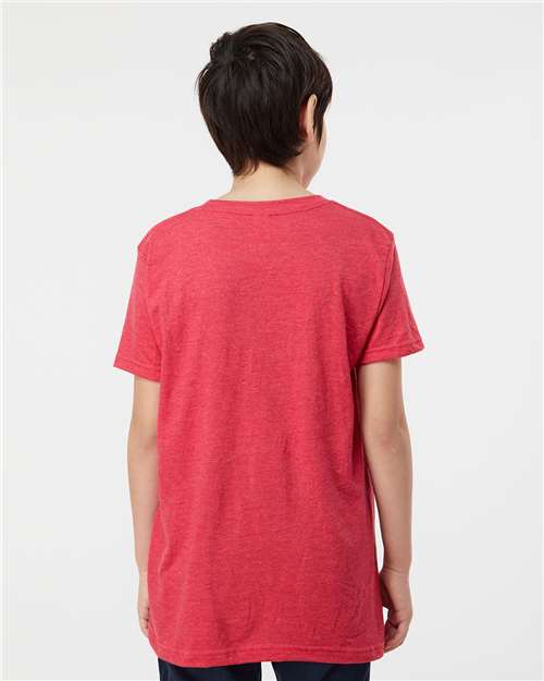 Heather Red Youth Fine Jersey T-Shirt - 235