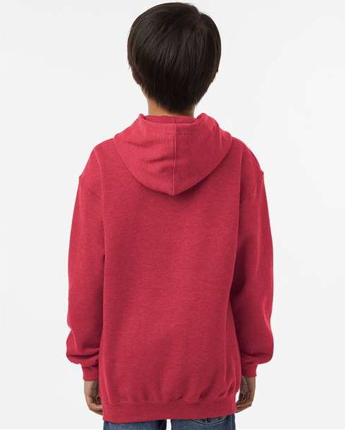 Heather Red Youth Hooded Sweatshirt - 320Y