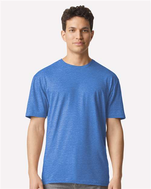 Heather Royal Light Cotton T-Shirt - 3000