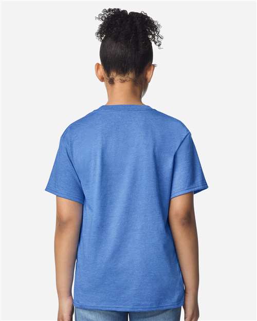 Heather Royal Light Cotton Youth T-Shirt - 3000B