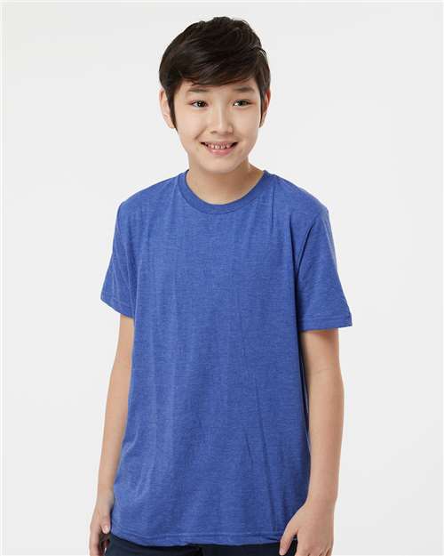 Heather Royal Youth Fine Jersey T-Shirt - 235