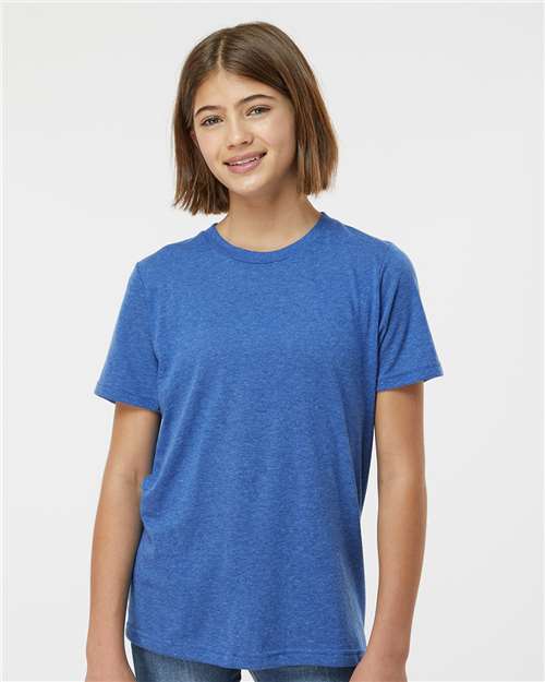 Heather Royal Youth Poly-Rich T-Shirt - 265