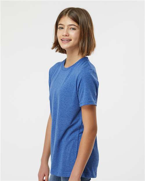 Heather Royal Youth Poly-Rich T-Shirt - 265