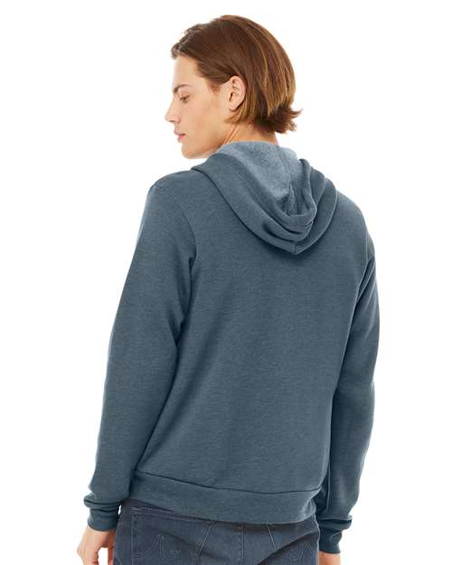 Heather Slate Sponge Fleece Full-Zip Hoodie - 3739