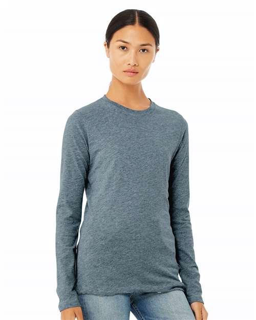 Heather Slate Women’s Jersey Long Sleeve Tee - 6500