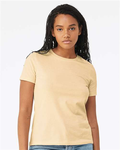 Heather Soft Cream Women’s Relaxed Fit Heather CVC Tee - 6400CVC