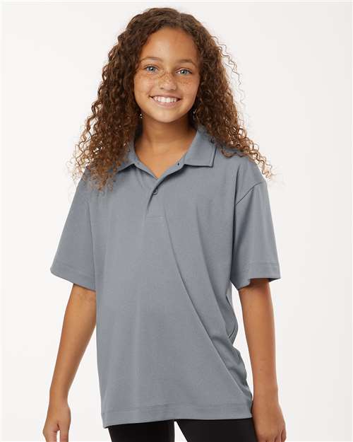 Heather Steel Pro-Lock Youth Performance Polo - 41800Y