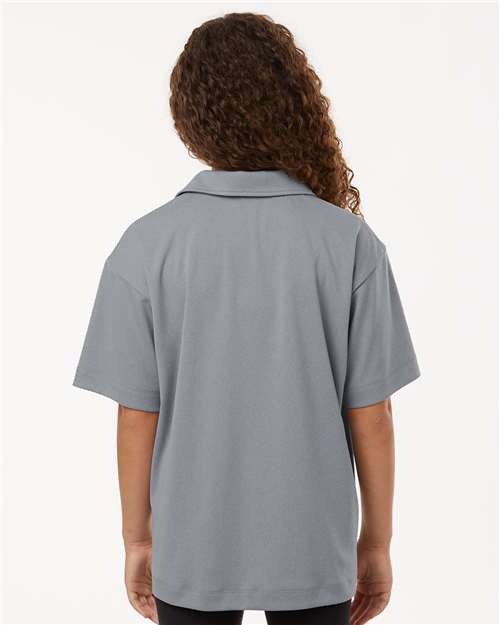 Heather Steel Pro-Lock Youth Performance Polo - 41800Y