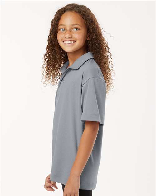 Heather Steel Pro-Lock Youth Performance Polo - 41800Y