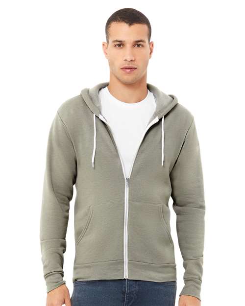 Heather Stone Sponge Fleece Full-Zip Hoodie - 3739