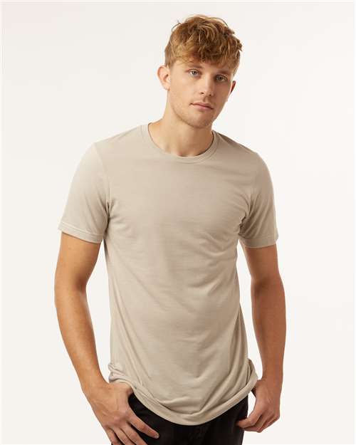 Heather Tan Combed CVC T-Shirt - 602CVC