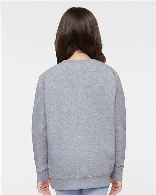 Heather Youth Elevated Fleece Crewneck Sweatshirt - 2225