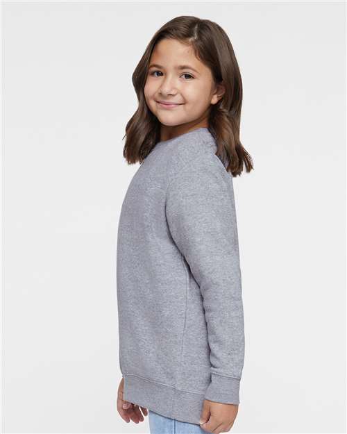 Heather Youth Elevated Fleece Crewneck Sweatshirt - 2225