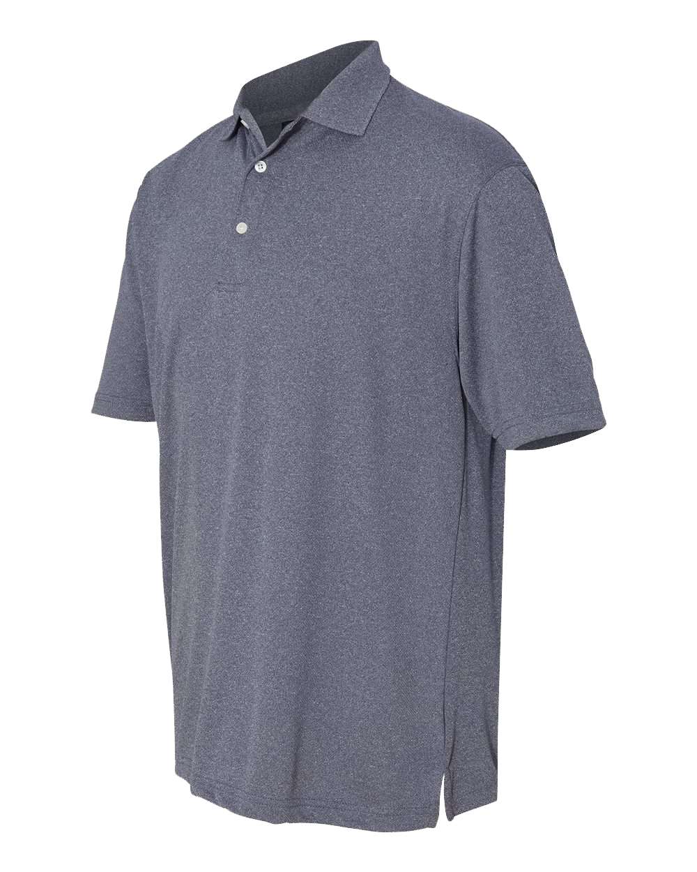 Heathered Navy Moisture Free Mesh Polo - 0469