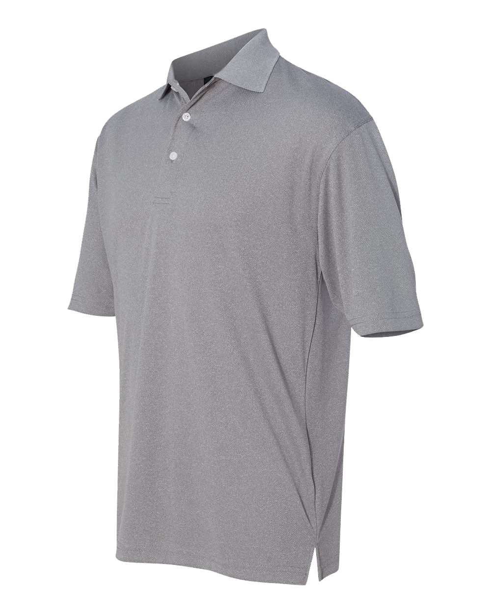 Heathered Steel Moisture Free Mesh Polo - 0469