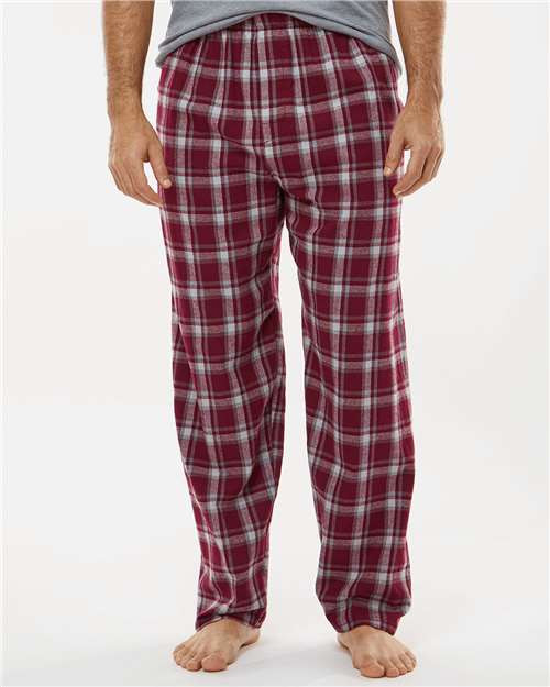 Heritage Maroon Plaid Harley Flannel Pants - BM6624