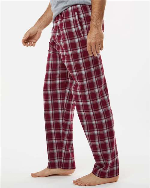 Heritage Maroon Plaid Harley Flannel Pants - BM6624