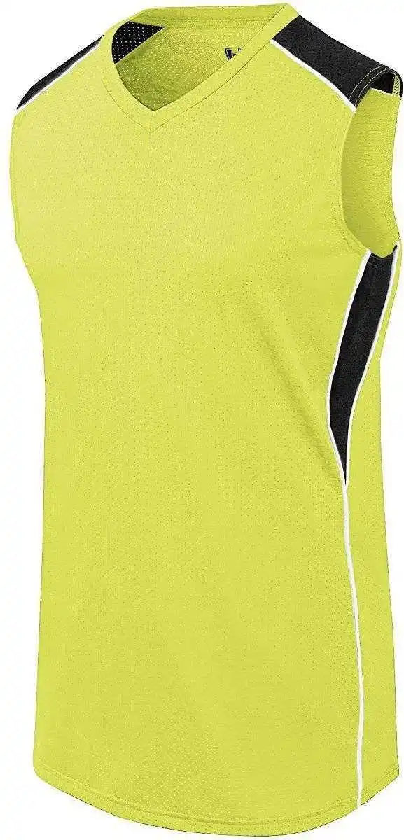 High Five 312163 Girls Dynamite Jersey - Lime Black White