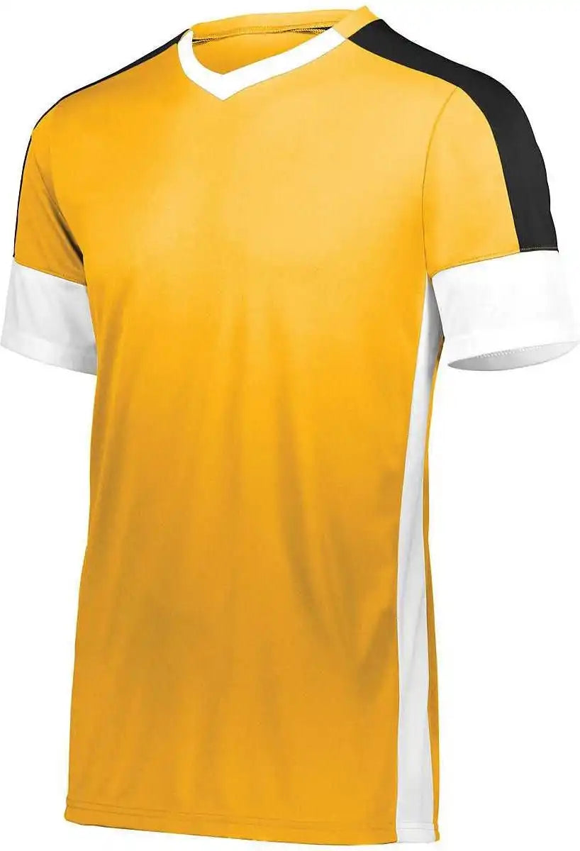 High Five 322931 Youth Wembley Soccer Jersey - Athletic Gold White Black