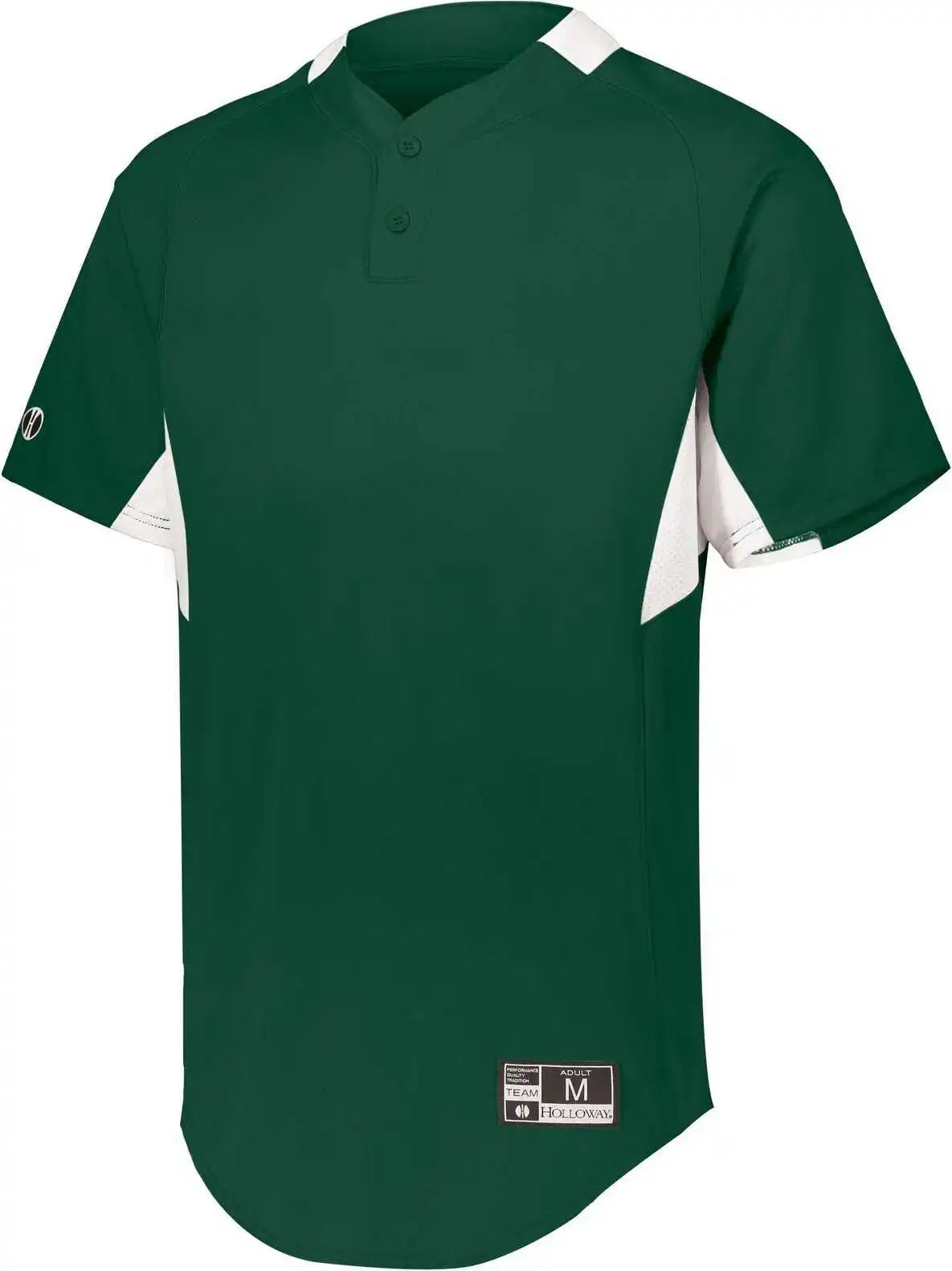 Holloway 221024 Game7 Two-button Baseball Jersey - Forest White