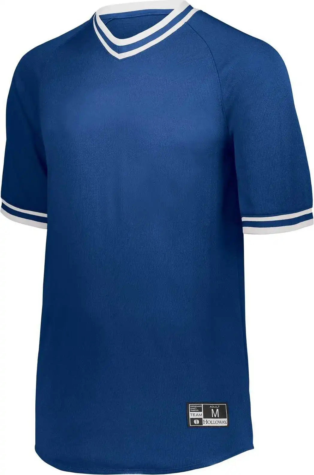 Holloway 221221 Youth Retro V-neck Baseball Jersey - Royal White