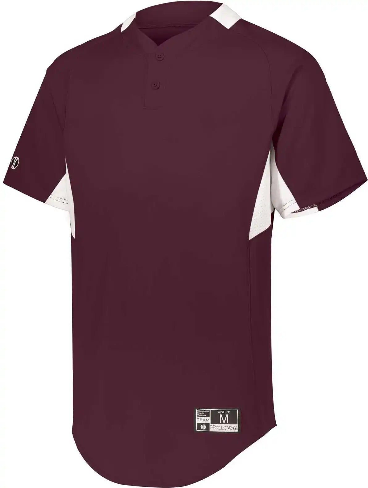 Holloway 221224 Youth Game7 Two-button Baseball Jersey - Maroon White
