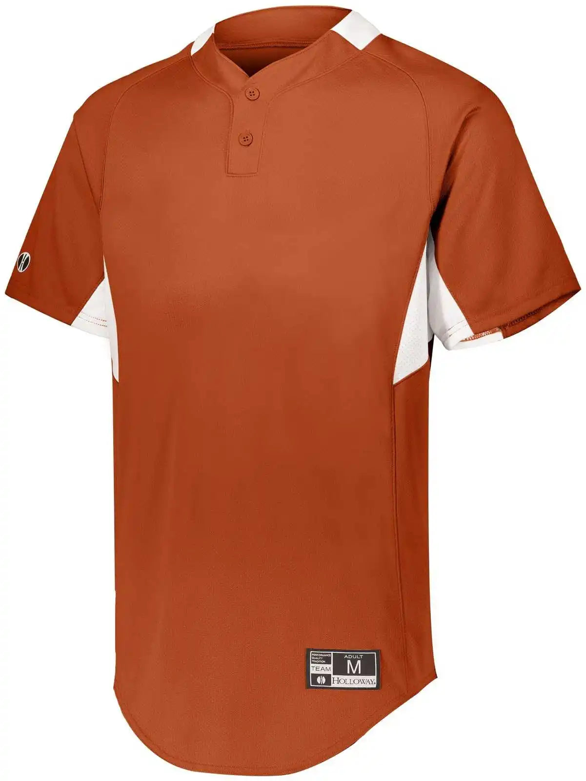 Holloway 221224 Youth Game7 Two-button Baseball Jersey - Orange White