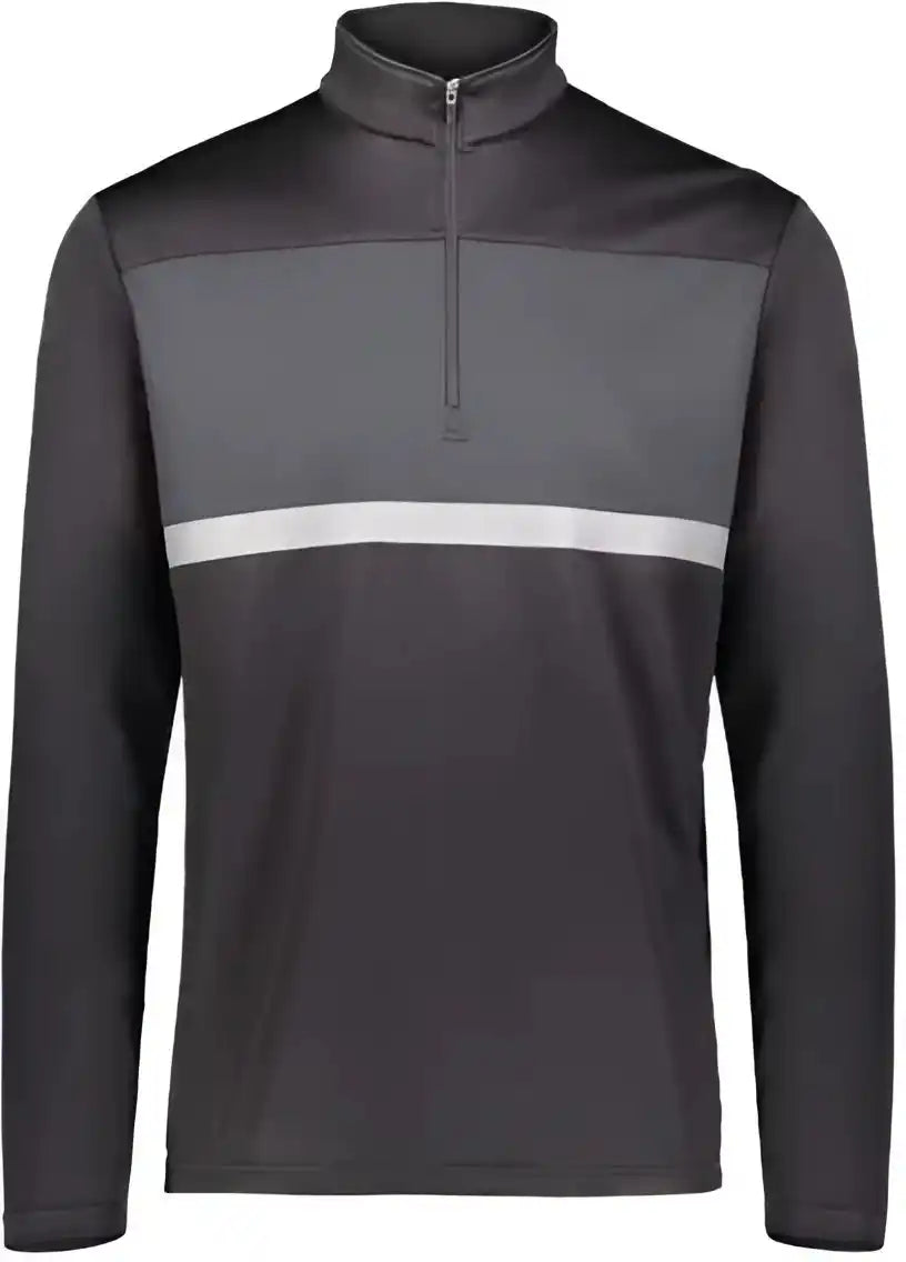 Holloway 222591 Prism Bold Quarter-zip Pullover - Black Carbon