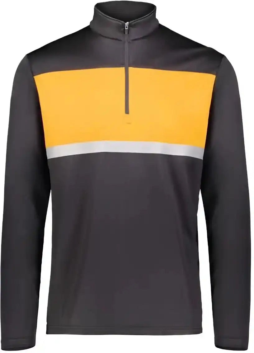 Holloway 222591 Prism Bold Quarter-zip Pullover - Black Gold
