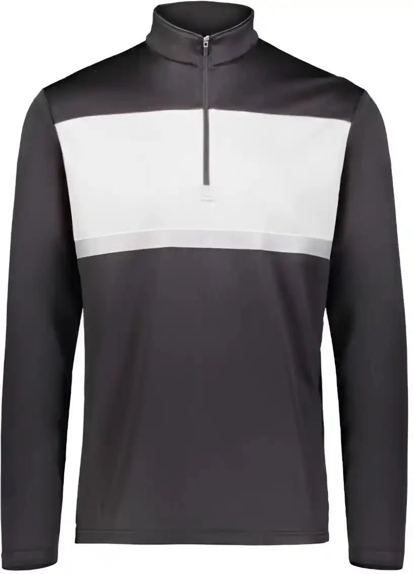 Holloway 222591 Prism Bold Quarter-zip Pullover - Black White