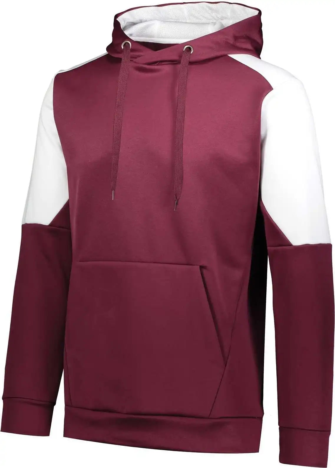 Holloway 222640 Youth Blue Chip Hoodie - Maroon White