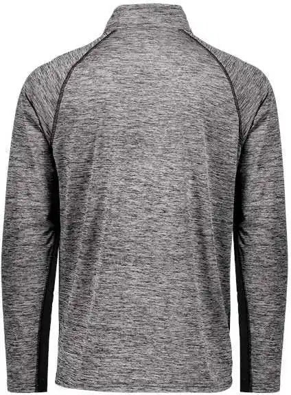 Holloway 222674 Youth Electrify Coolcore Quarter-zip Pullover - Black Heather