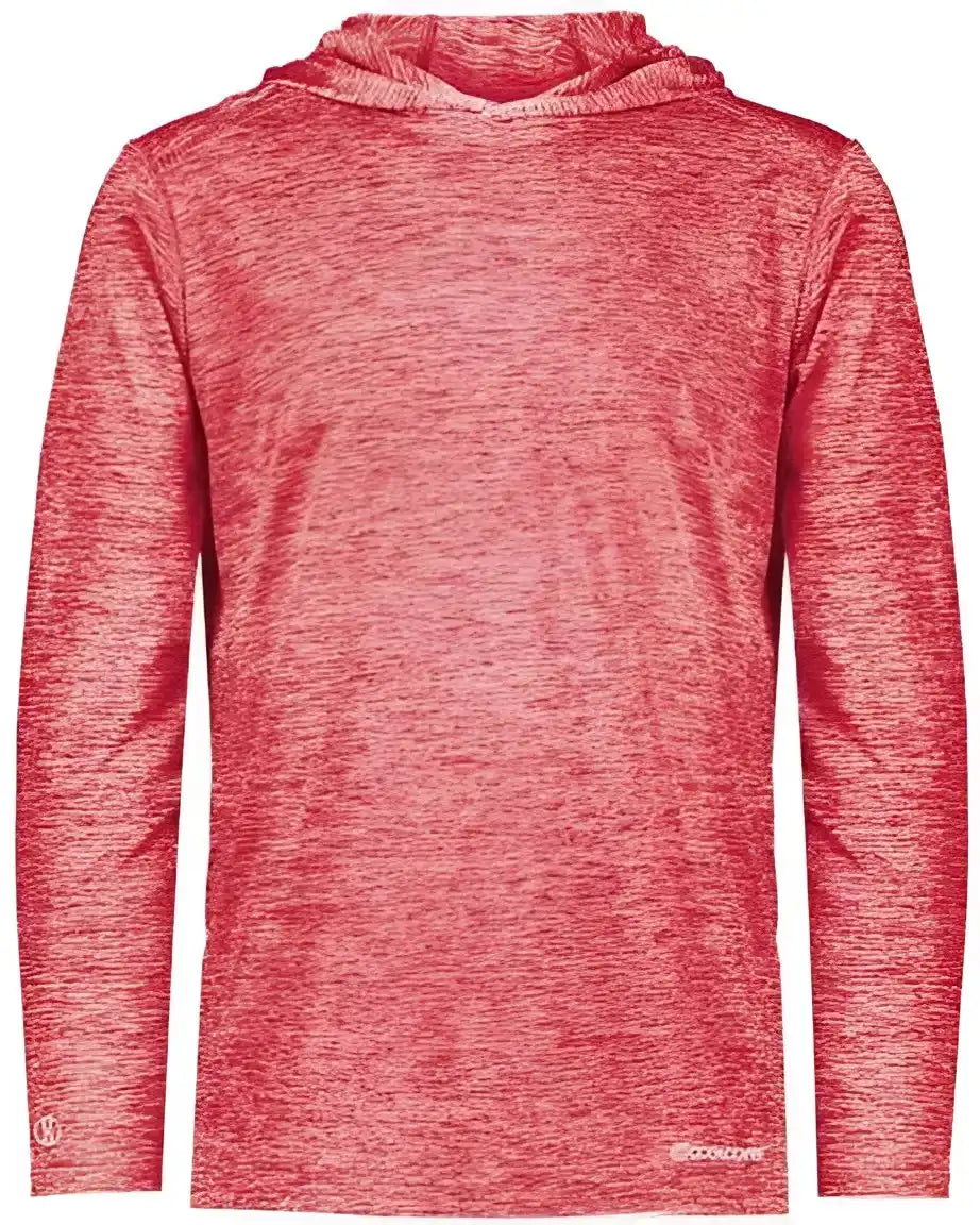 Holloway 222689 Youth Electrify Coolcore Hooded Pullover - Scarlet Heather