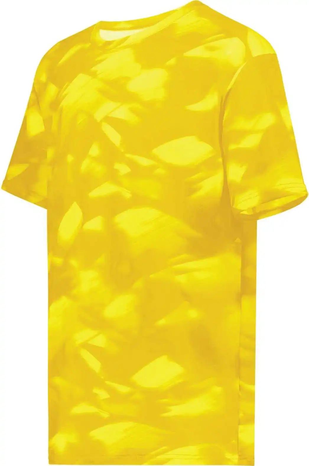 Holloway 222696 Youth Stock Cotton Touch Poly Tee - Gold Glacier Print