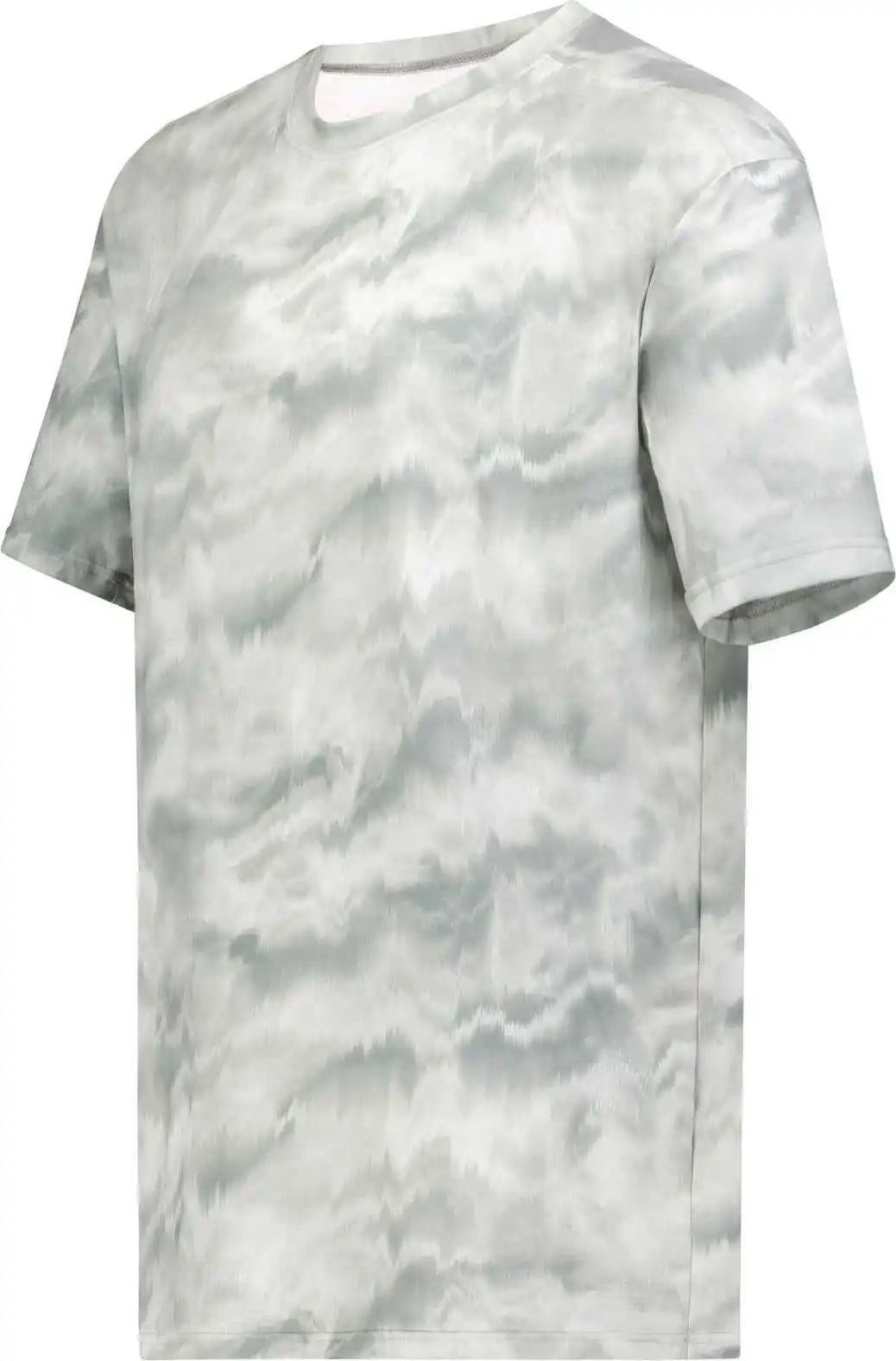 Holloway 222696 Youth Stock Cotton Touch Poly Tee - Silver Shockwave Print