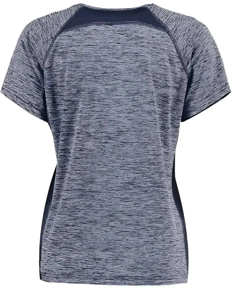 Holloway 222771 Women’s Electrify Coolcore V-neck T-shirt - Navy Heather