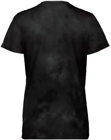 Holloway 222796 Women’s Cotton-touch Cloud V-neck T-shirt - Black Print