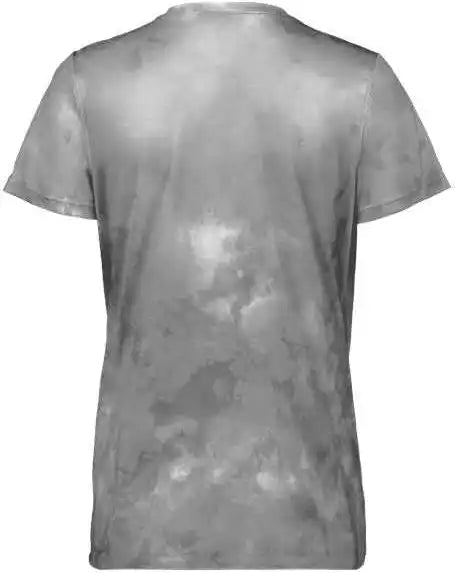 Holloway 222796 Women’s Cotton-touch Cloud V-neck T-shirt - Silver Print