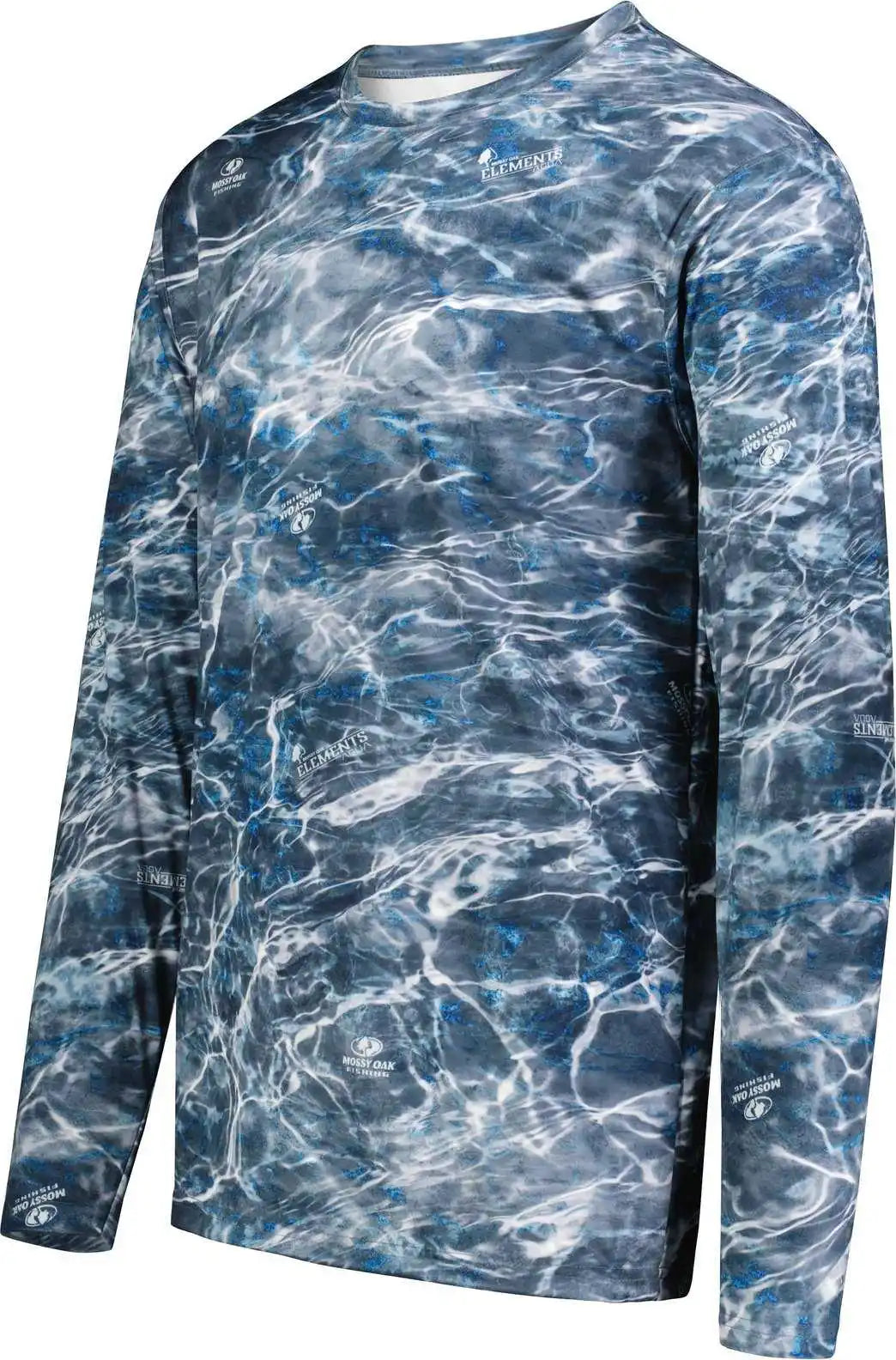 Holloway 222836 Mossy Oak Momentum Long Sleeve Tee - Elements Agua Blackfin