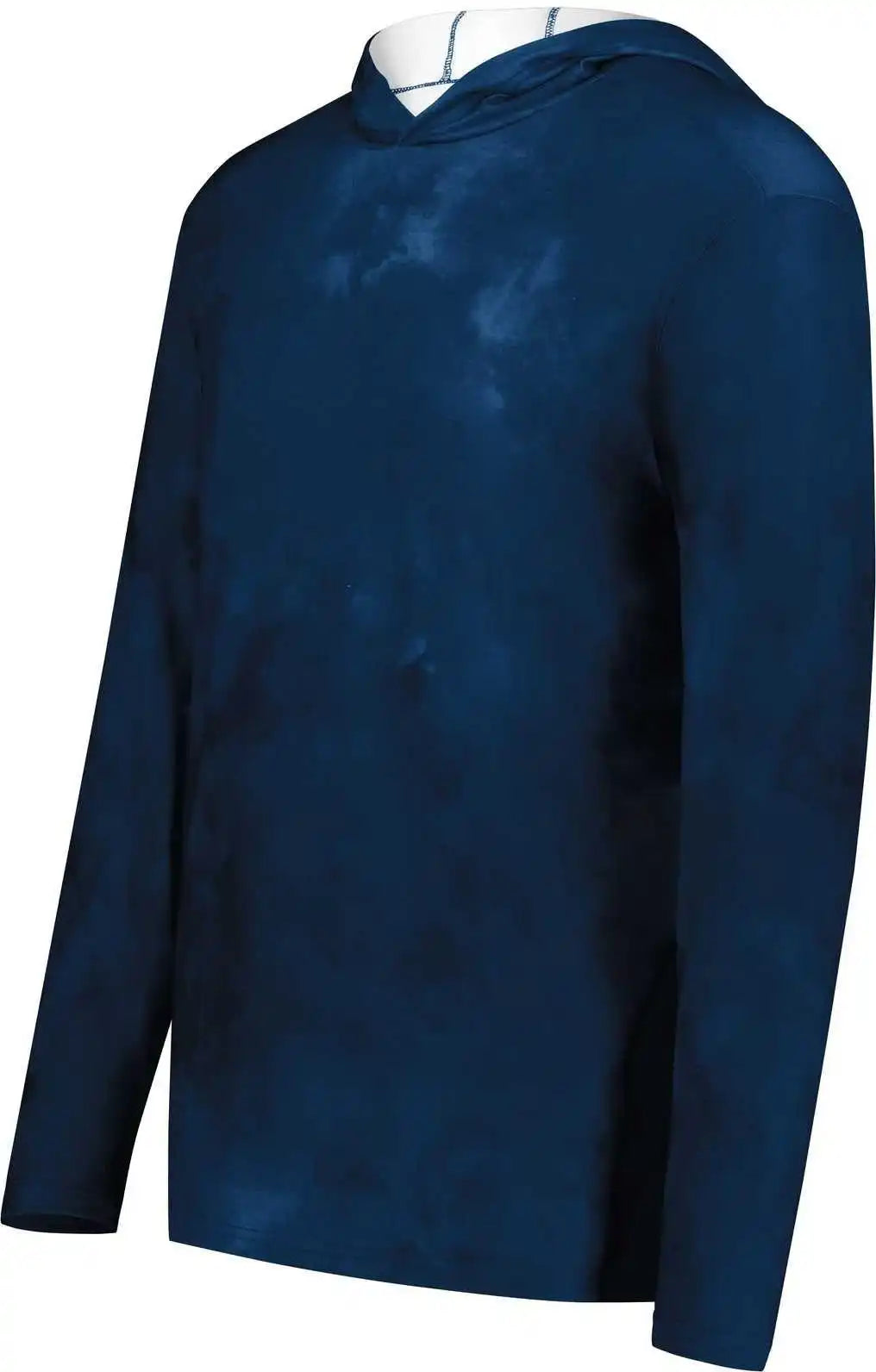 Holloway 223505 Stock Cotton Touch Poly Hoodie - Navy Cloud Print