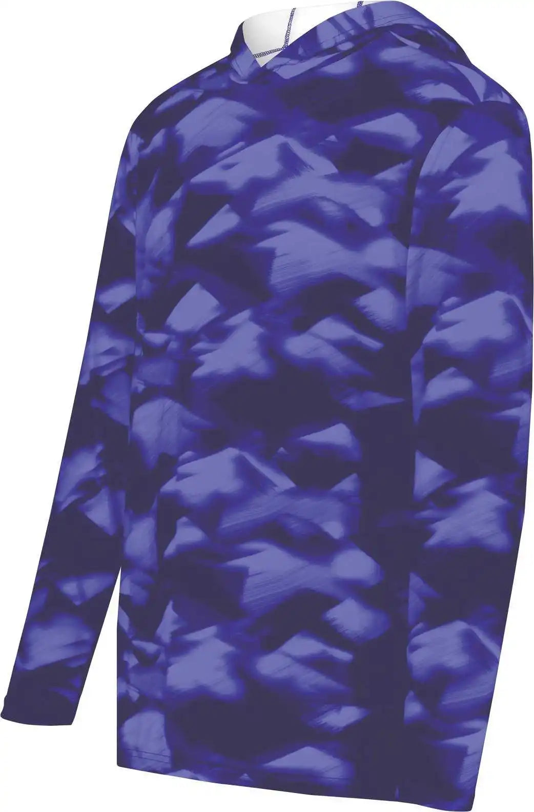 Holloway 223505 Stock Cotton Touch Poly Hoodie - Purple Glacier Print