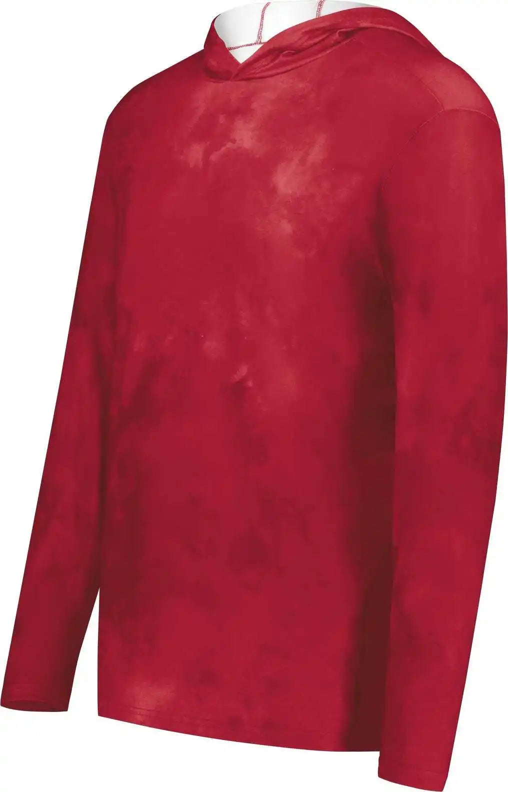 Holloway 223505 Stock Cotton Touch Poly Hoodie - Scarlet Cloud Print