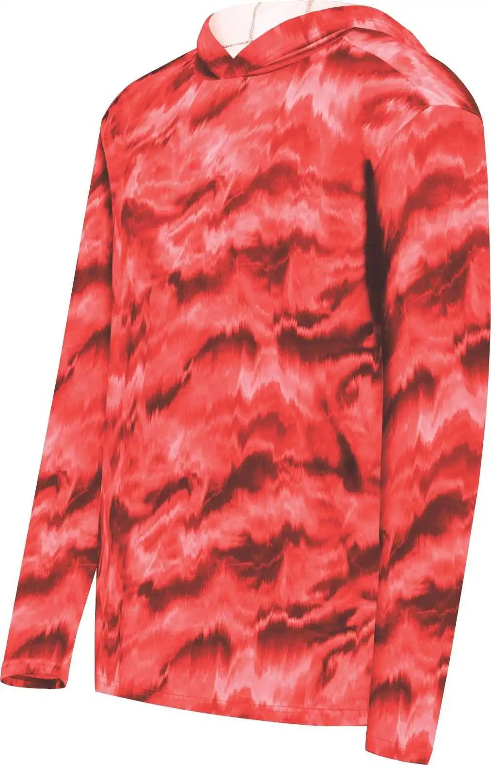 Holloway 223505 Stock Cotton Touch Poly Hoodie - Shockwave Scarlet