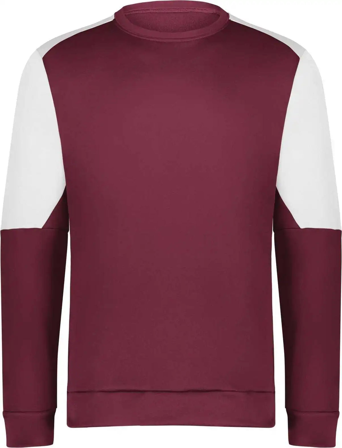 Holloway 223525 Momentum Team Fleece Crew - Maroon White