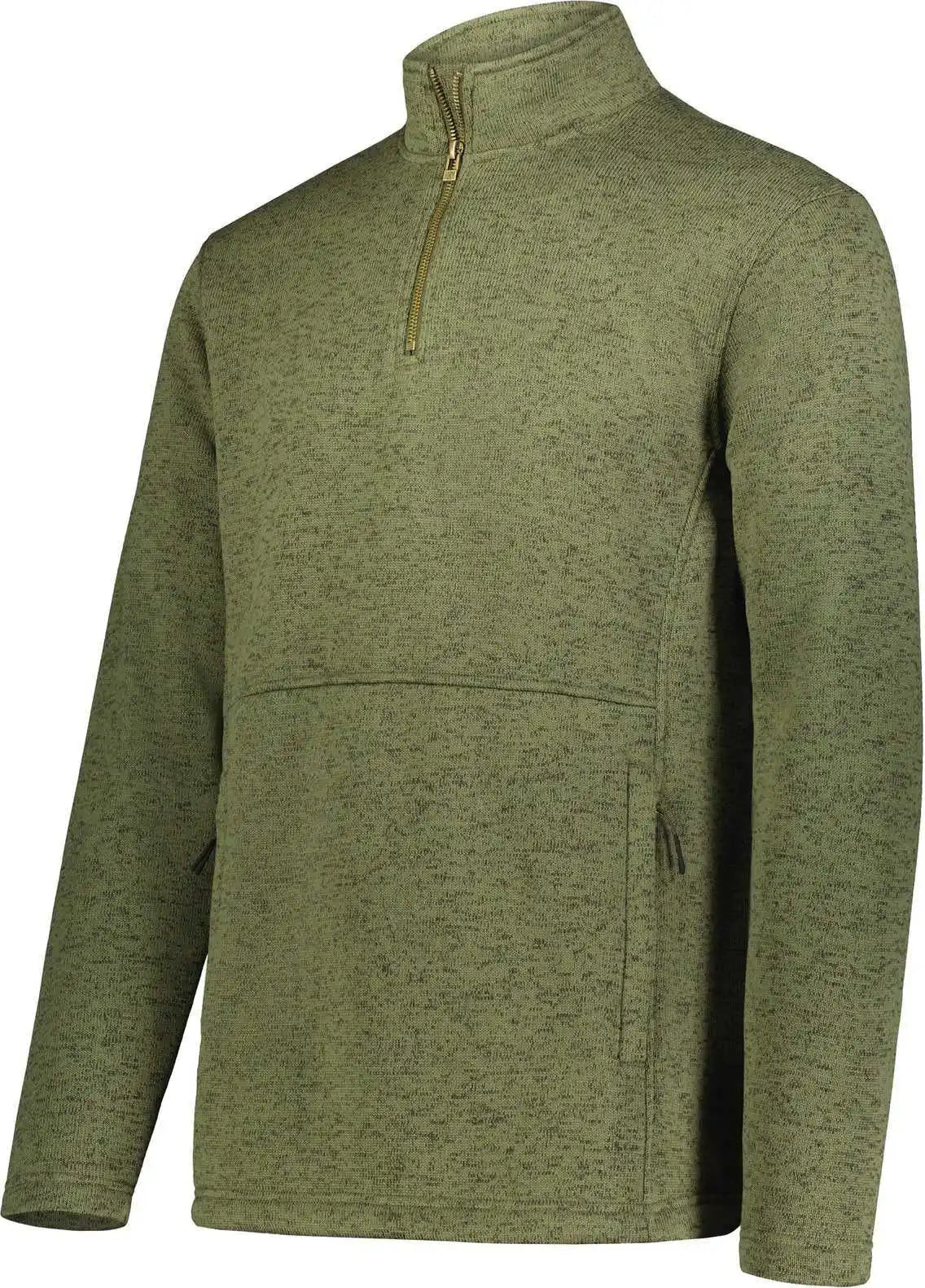 Holloway 223540 Alpine Sweater Fleece 1/4 Zip Pullover - Olive Heather