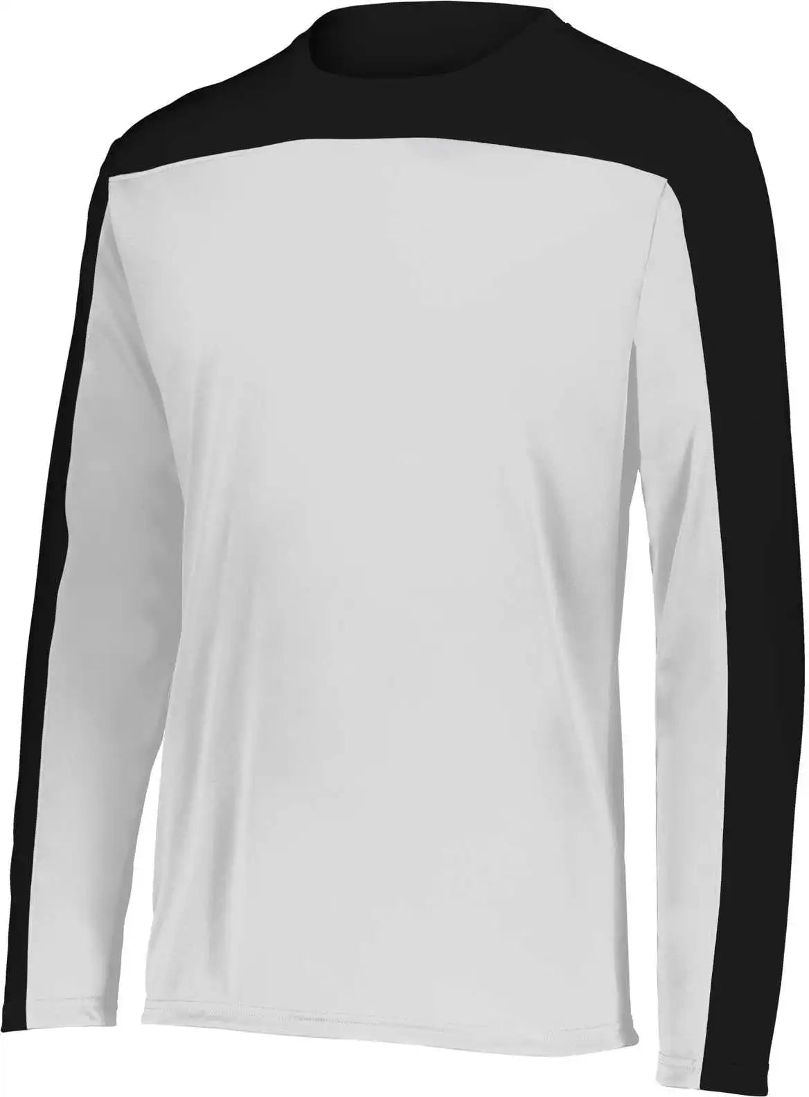 Holloway 223602 Youth Momentum Team Long Sleeve Tee - White Black