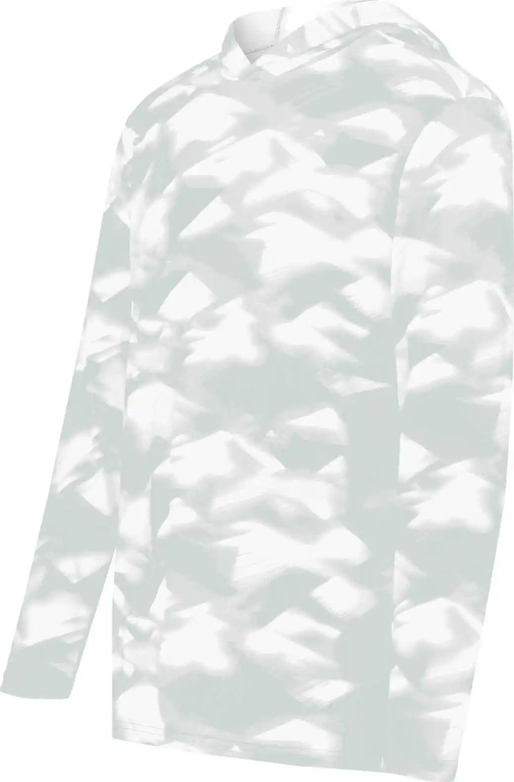 Holloway 223605 Youth Stock Cotton Touch Poly Hoodie - Silver Glacier Print