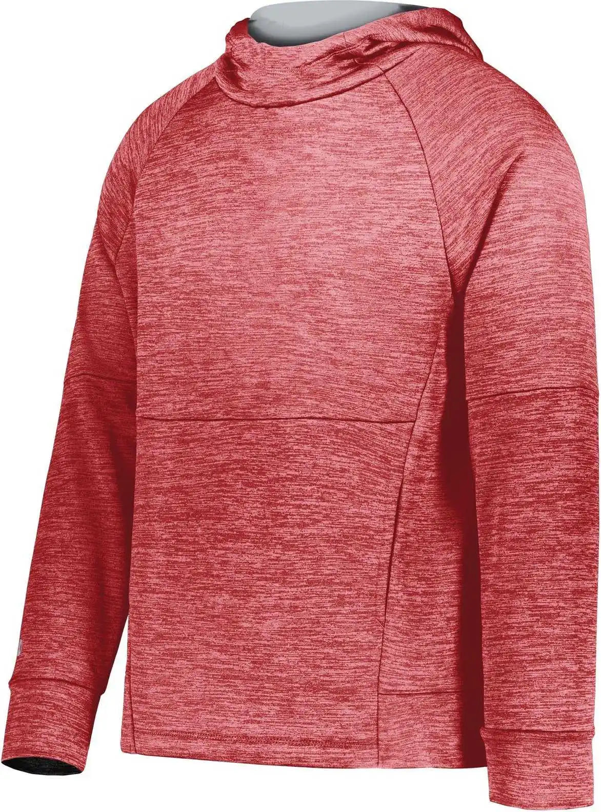 Holloway 223680 Youth All Pro Performance Fleece Hoodie - Scarlet Heather Silver